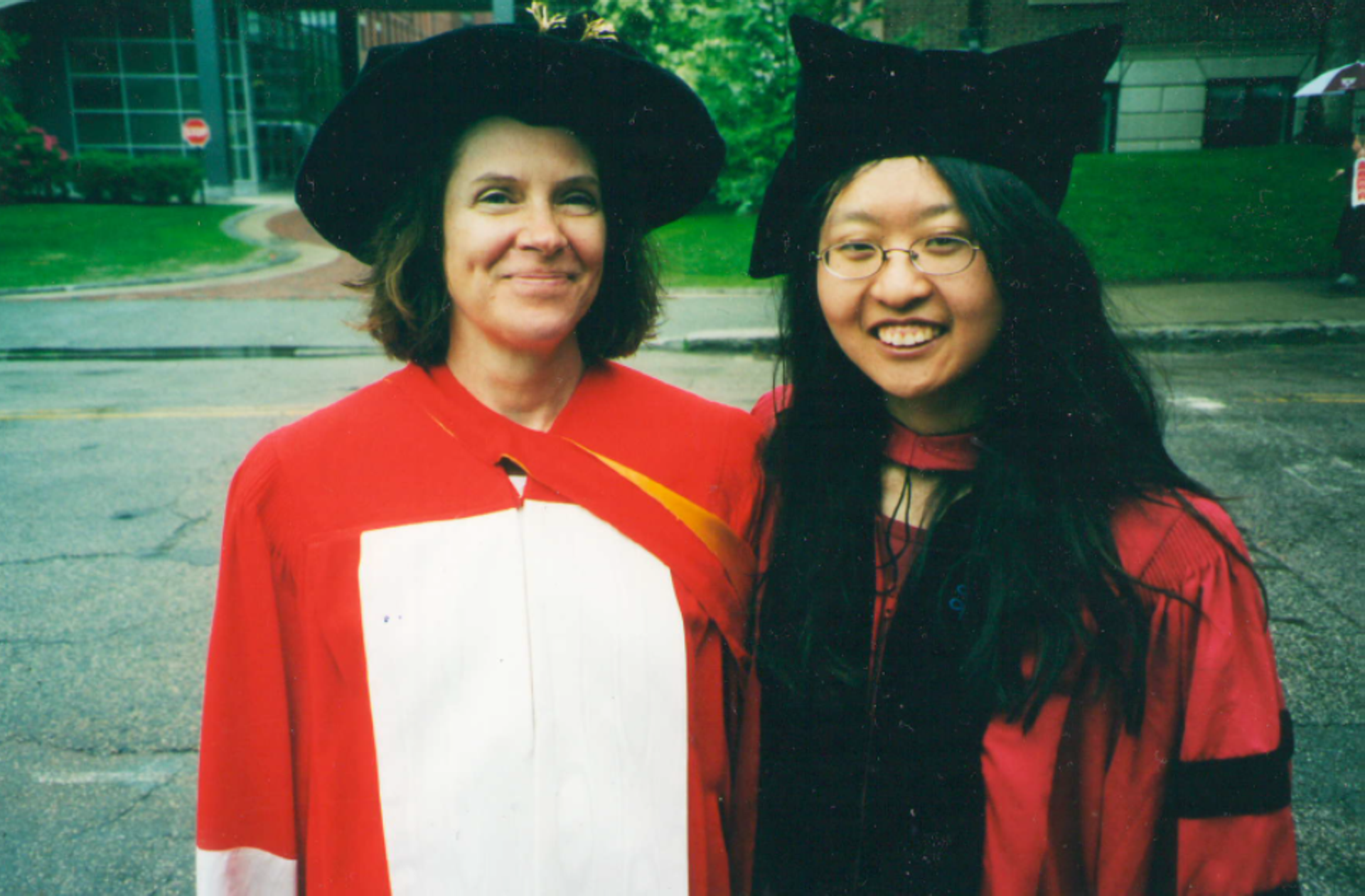 With Marge, Harvard Commencement 2002