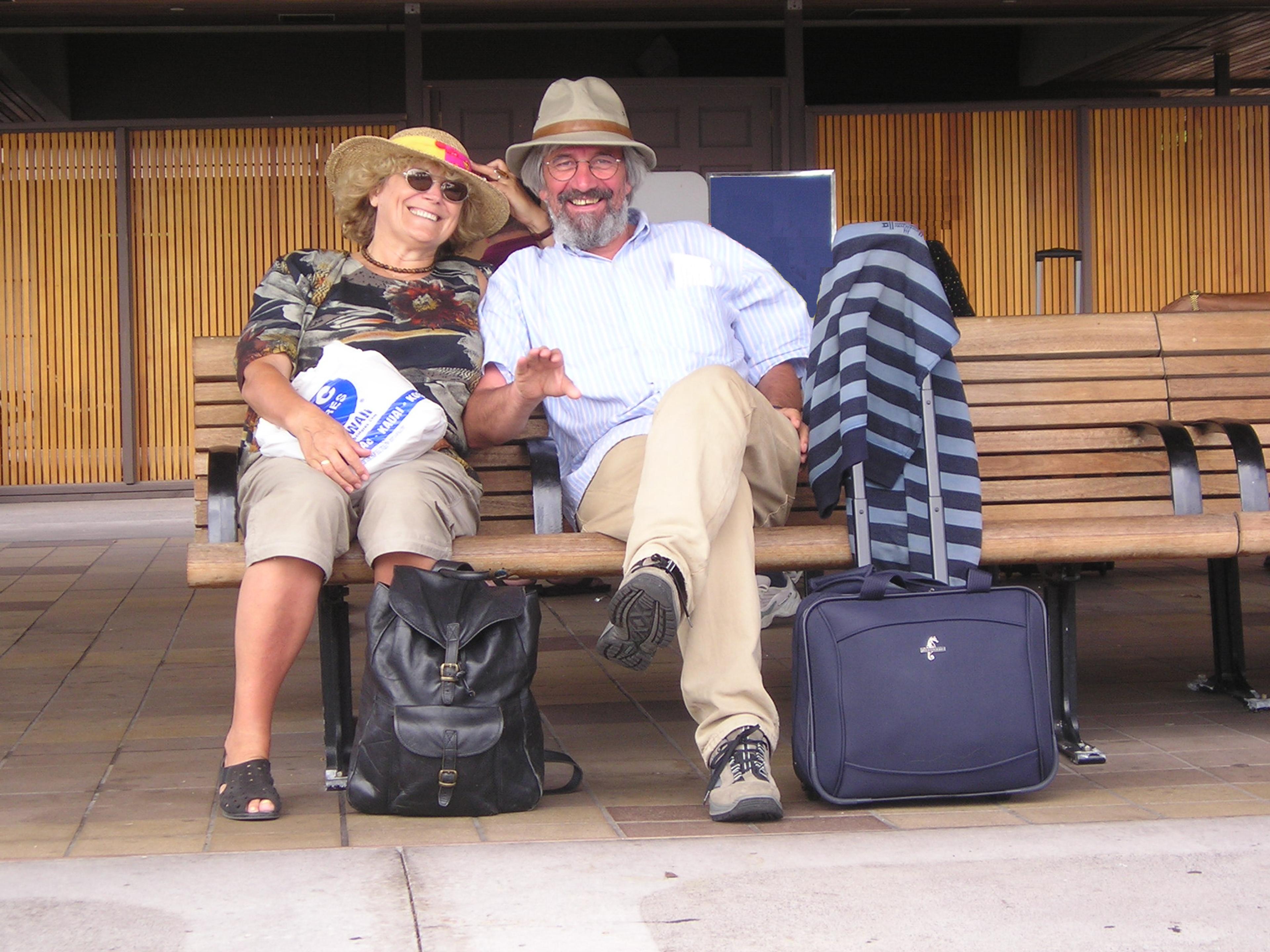 Photo of Maximilian and Christa Charlotte in Hawaii after a conference