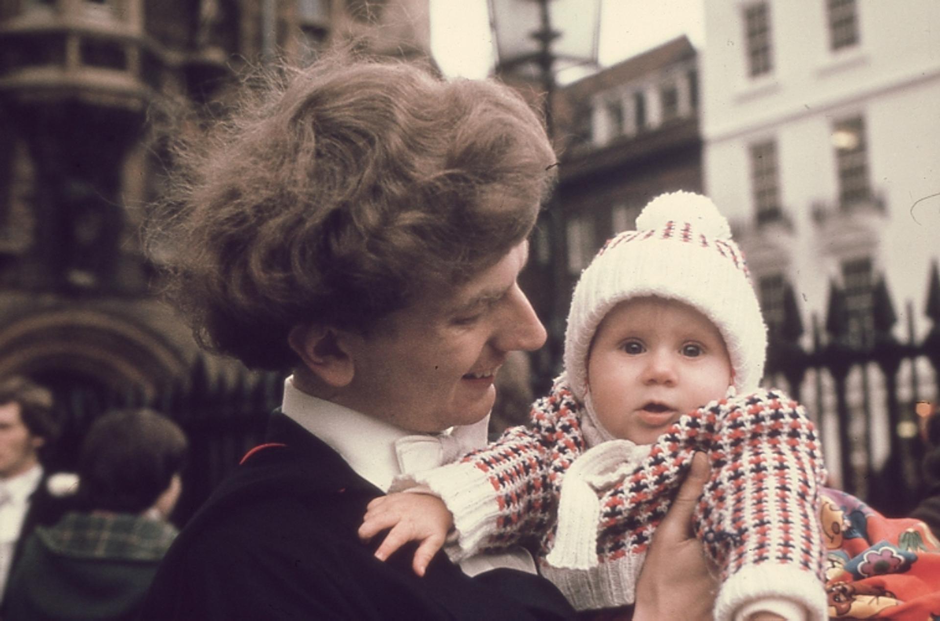 With my daughter Karen, at my graduation in Cambridge in 1978