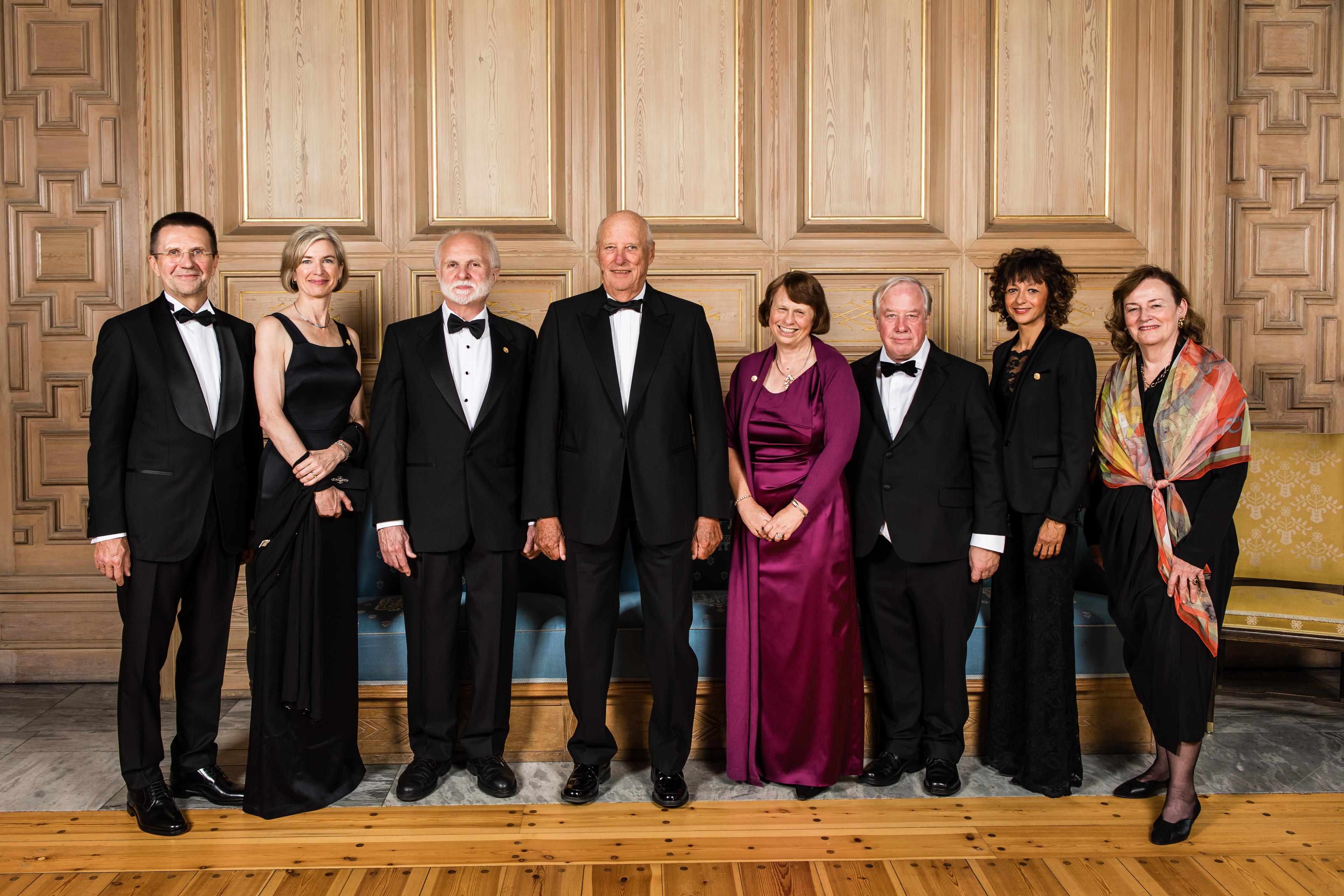 The 2018 laureates at the reception in the Munch room at Oslo City Hall