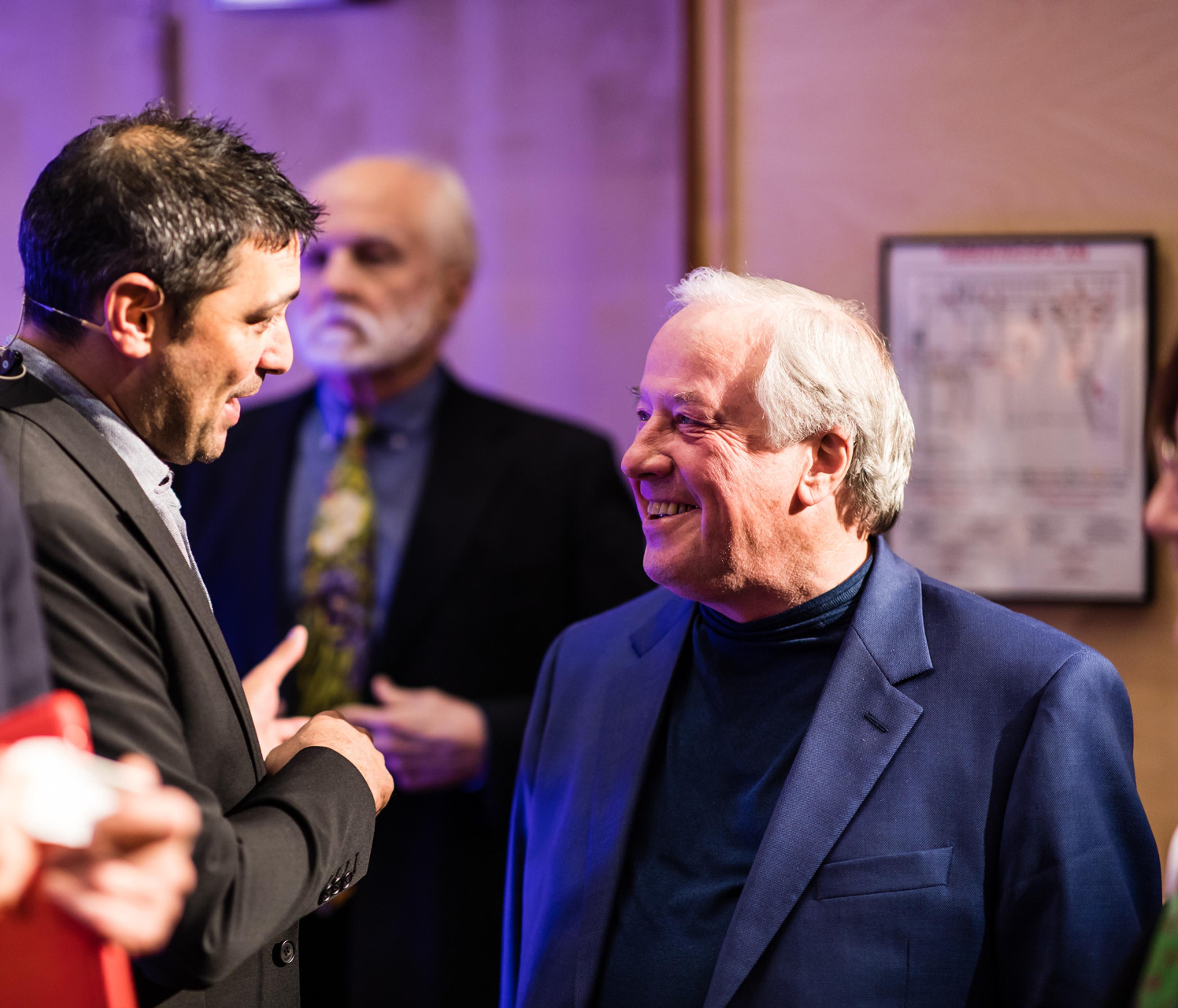 Robert Fettiplace in conversation with science journalist Adam Rutherford during the Kavli Prize week in Oslo