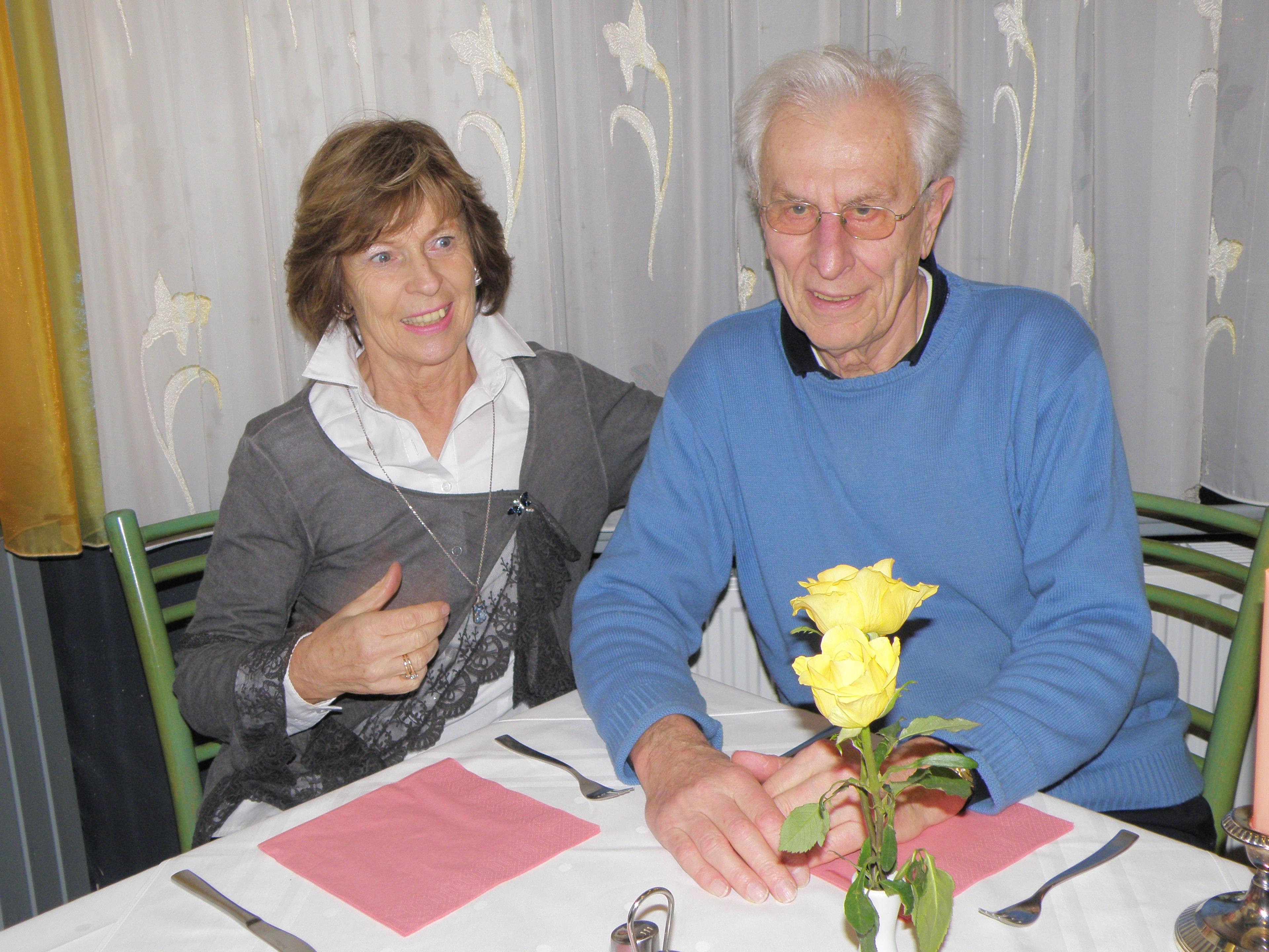 Harald and Dorothee on a restaurant celebrating his birthday February 14th, 2012