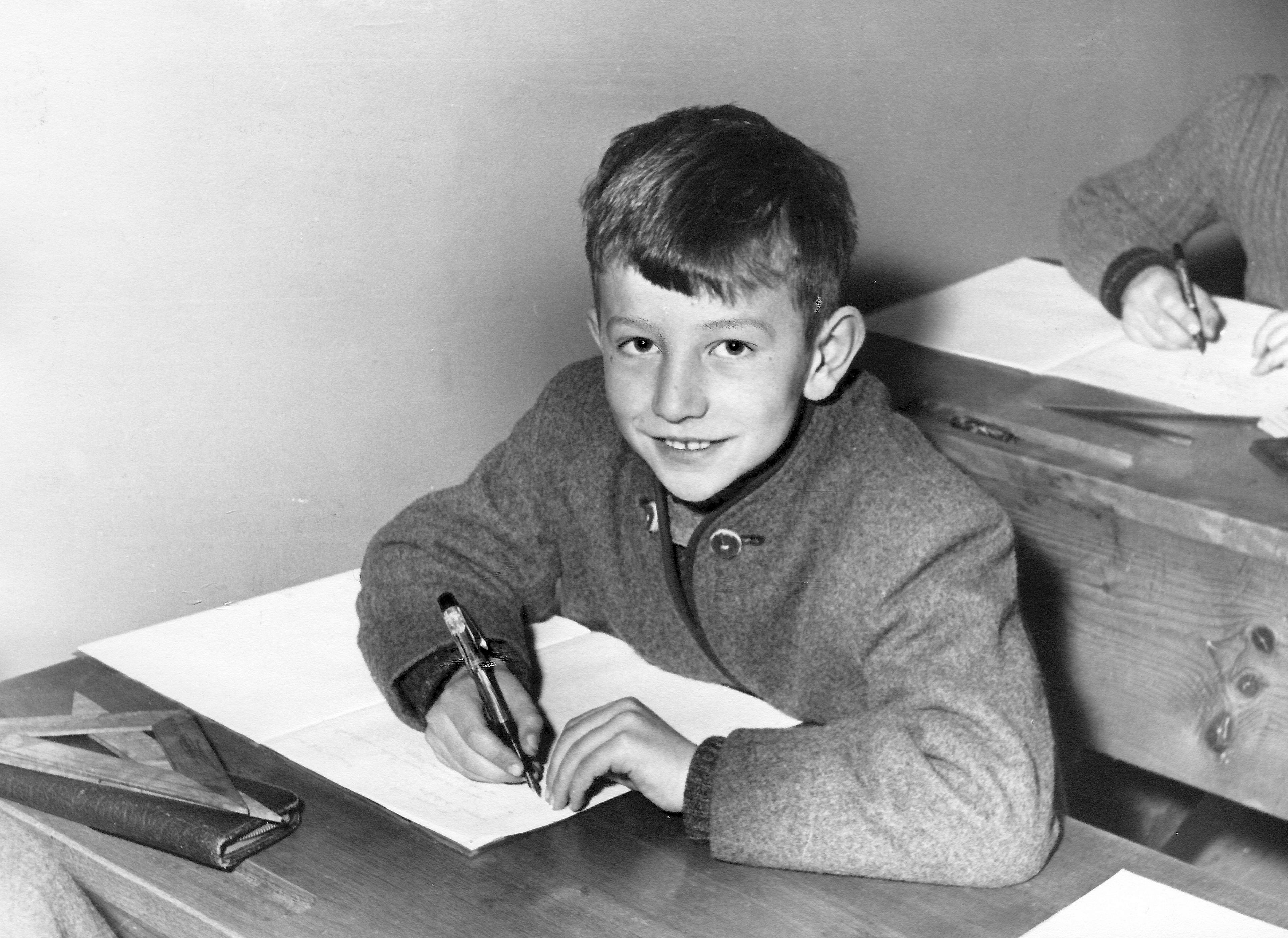 Maximilan Haider at primary school in 1960, age 10