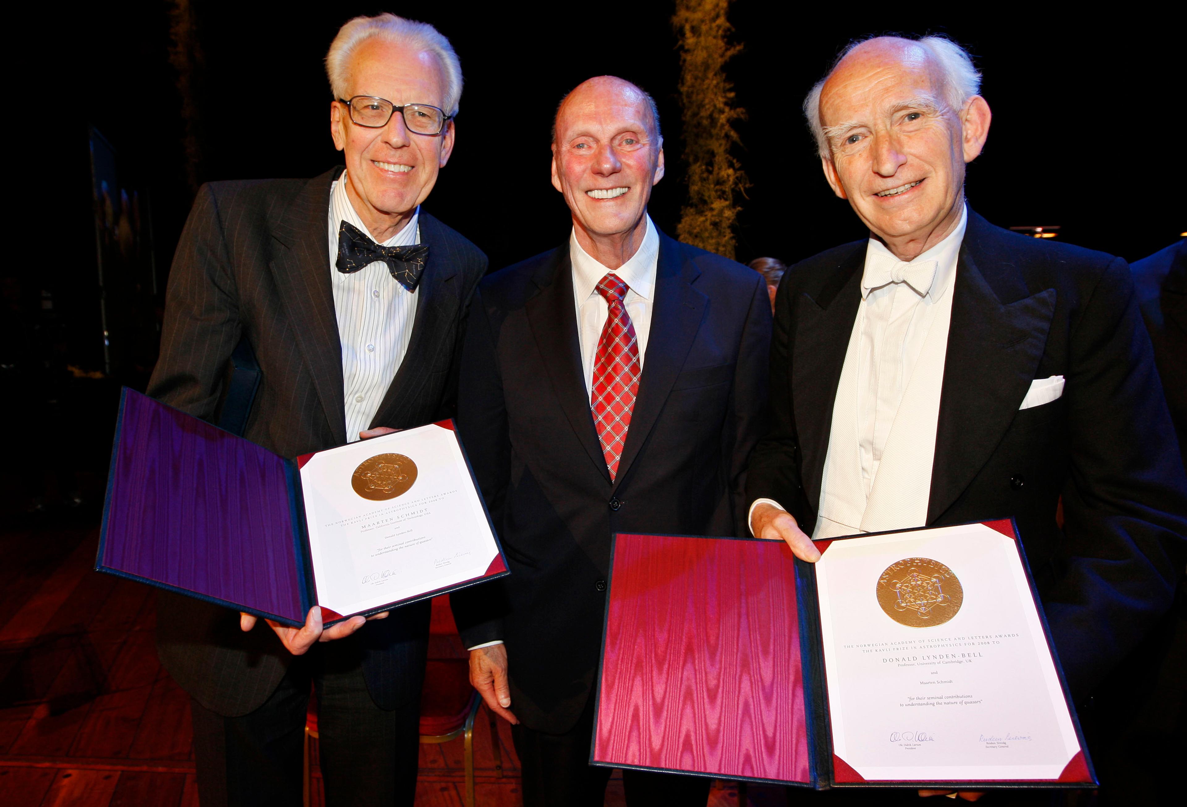 The 2008 Kavli Prize astrophysics laureates together with Fred Kavli