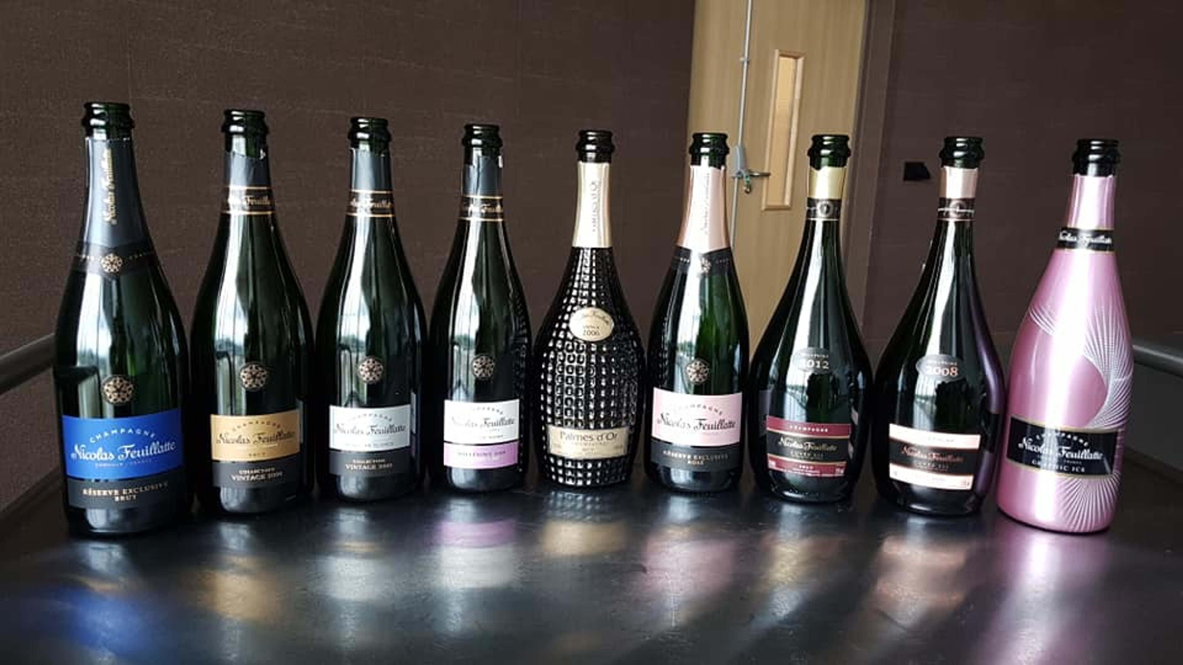 Nicolas Feuillatte, leverte med en smaking av hele "rangen". Opplevelser for gud'er.