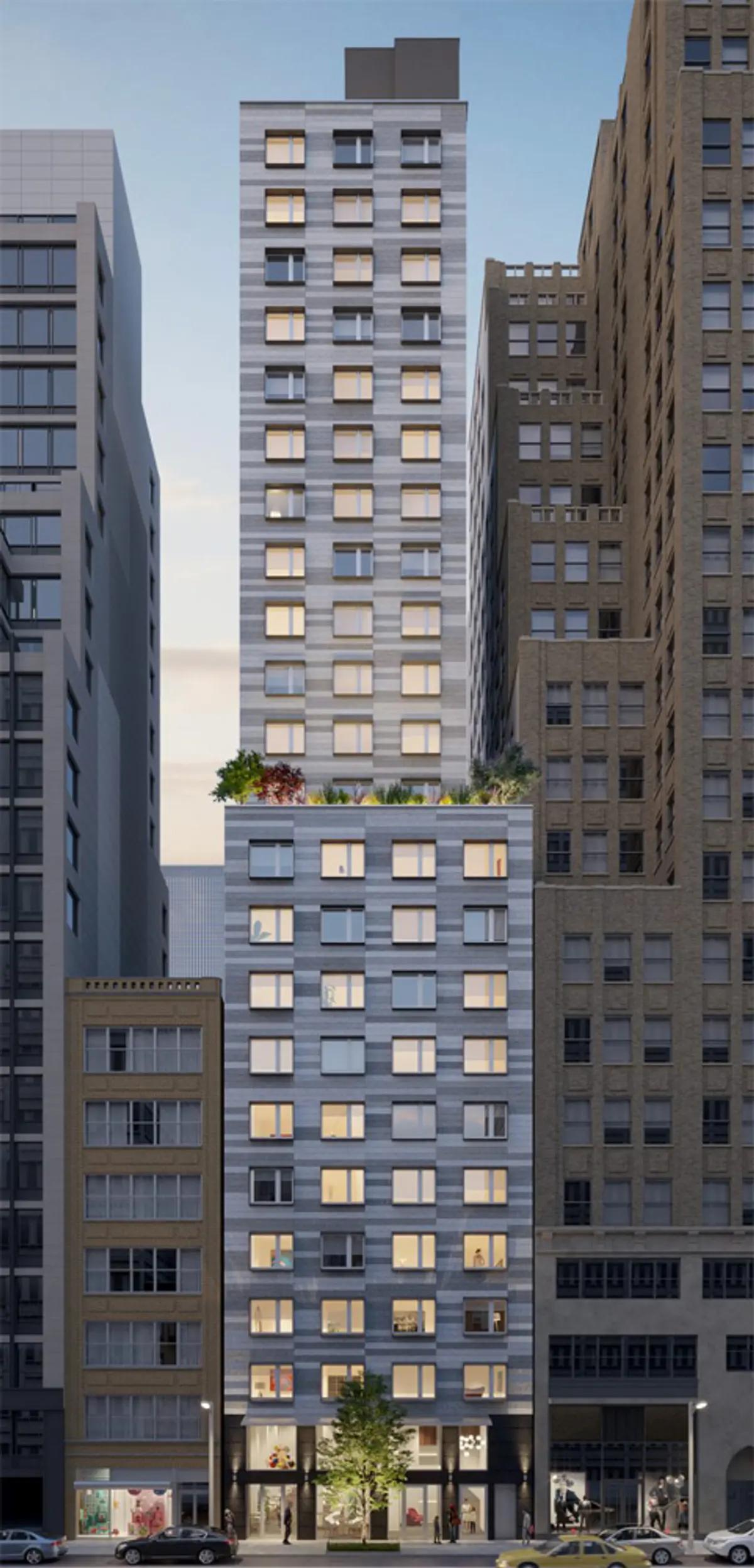 Flow Chelsea, the residential tower at 211 West 29th Street in Chelsea, Manhattan