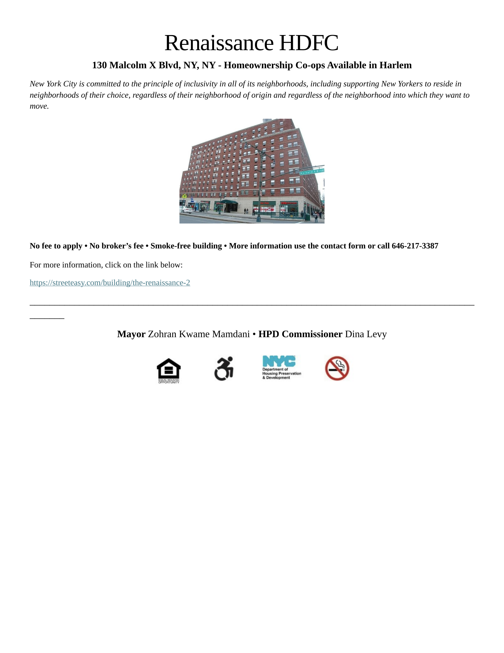Renaissance HDFC advertisement, page 1