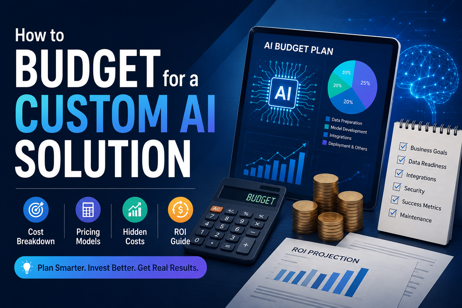 How to Budget for a Custom AI Solution: Cost Breakdown, Pricing Models & ROI Guide