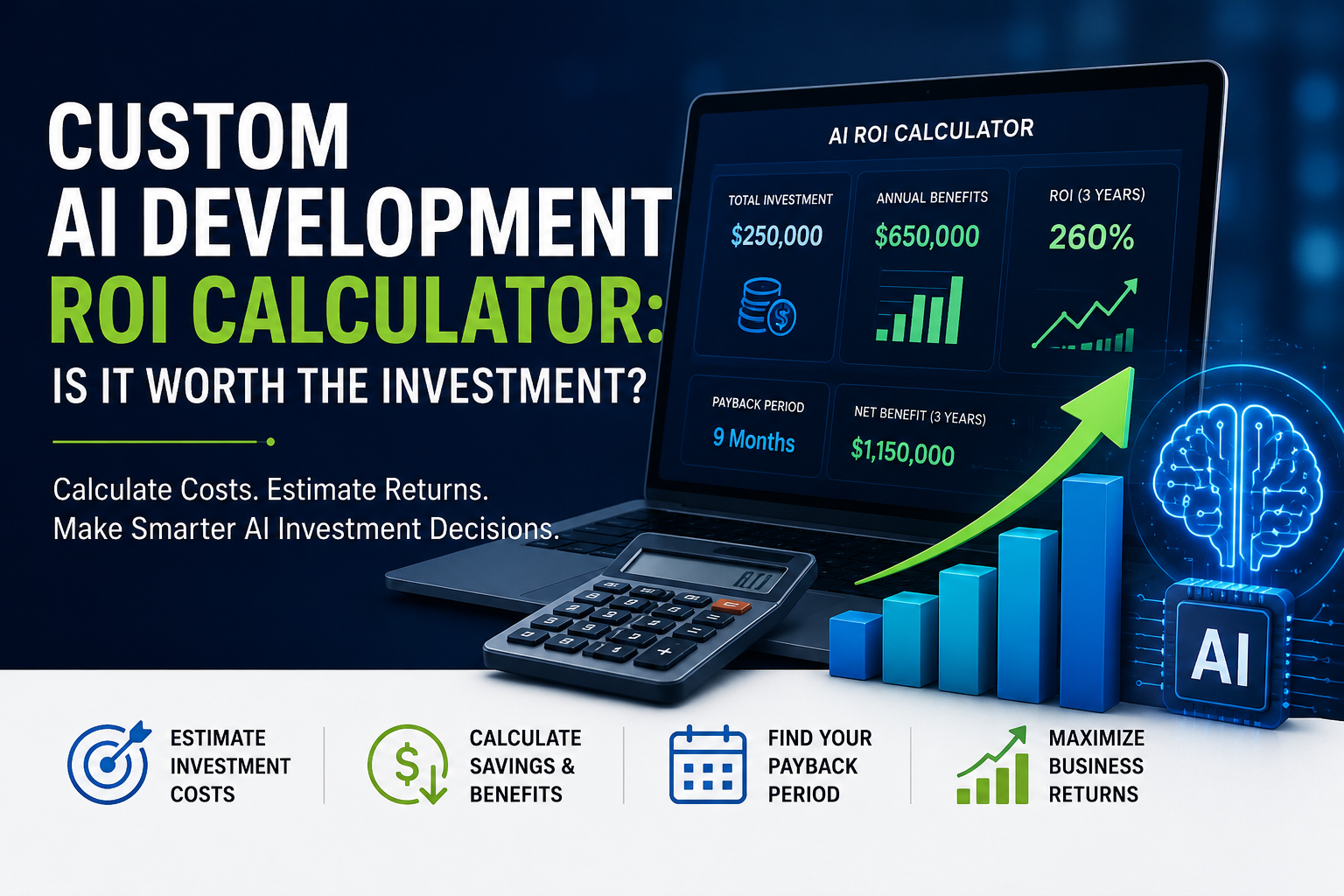 Custom AI Development ROI Calculator: Is It Worth the Investment?