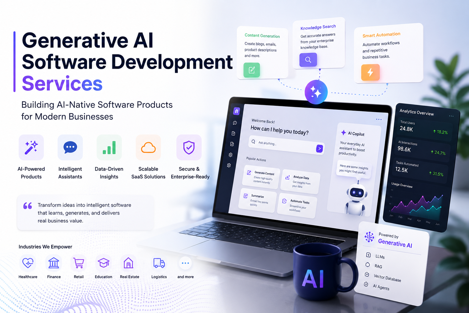 Generative AI Software Development Services: Building AI-Native Software Products for Modern Businesses
