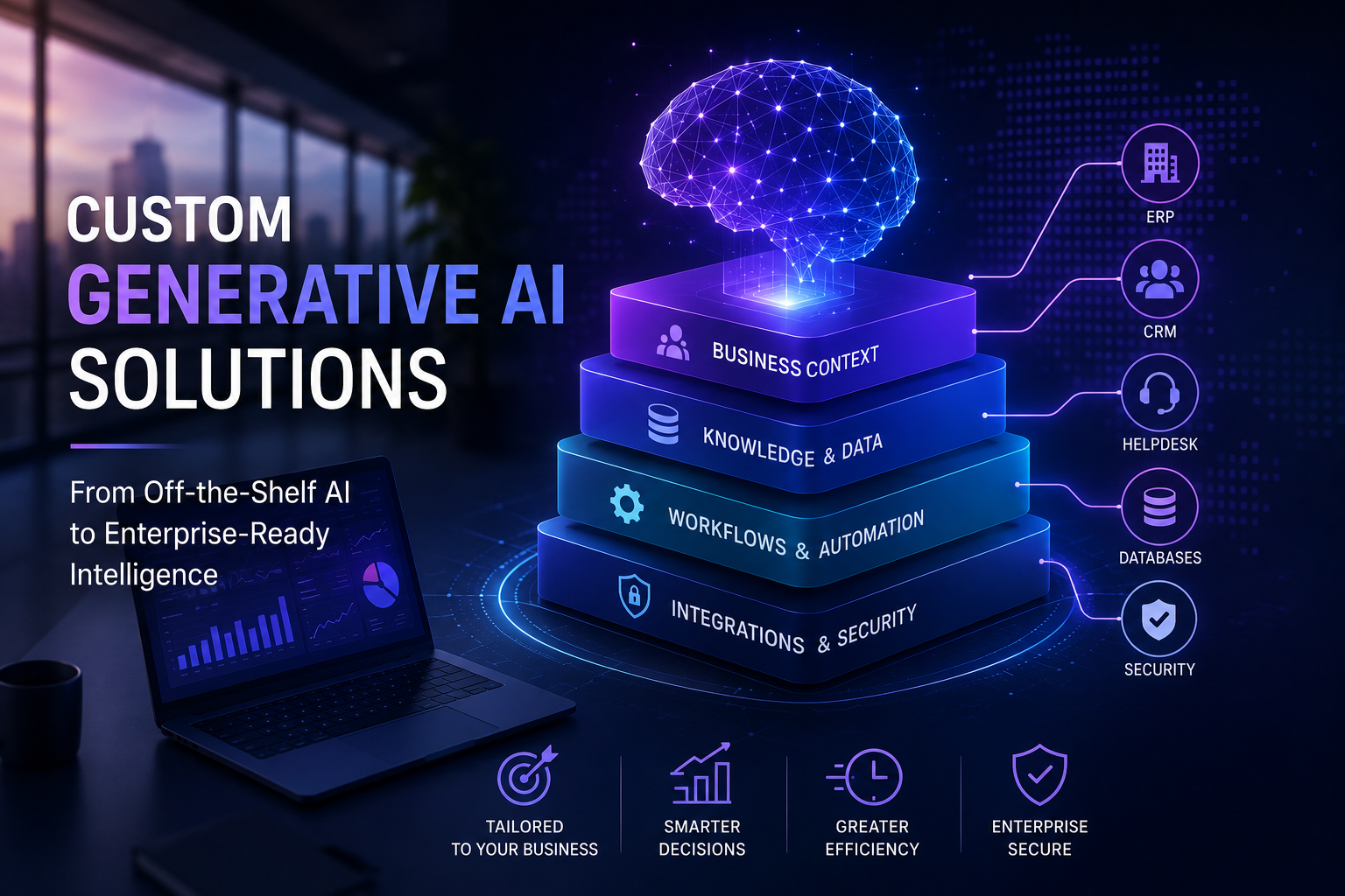 Custom Generative AI Solutions: From Off-the-Shelf AI to Enterprise-Ready Intelligence