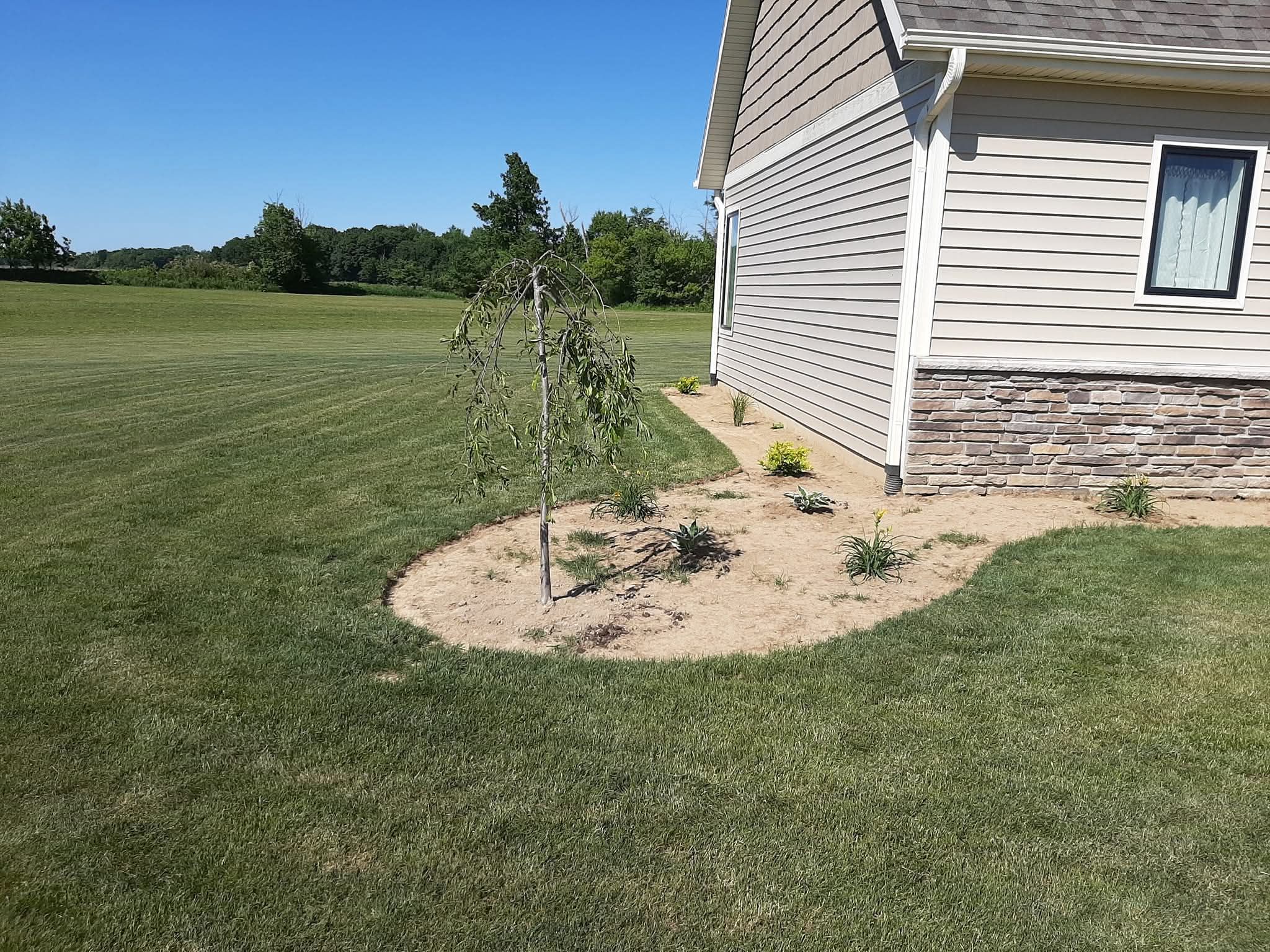 Mid point of work on side