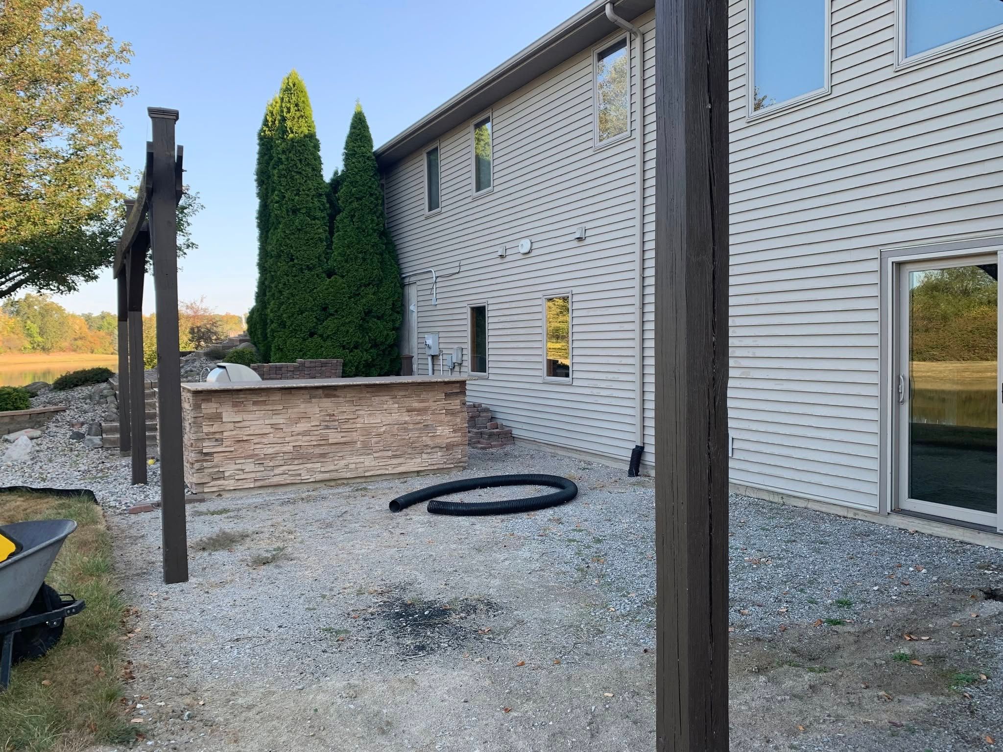 Patio before