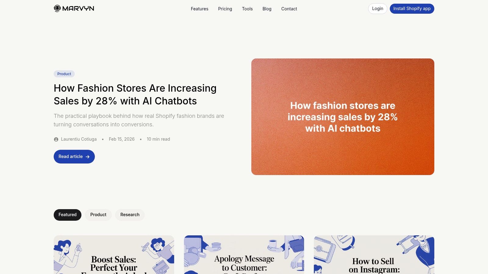 Screenshot from https://www.marvyn.co/blog