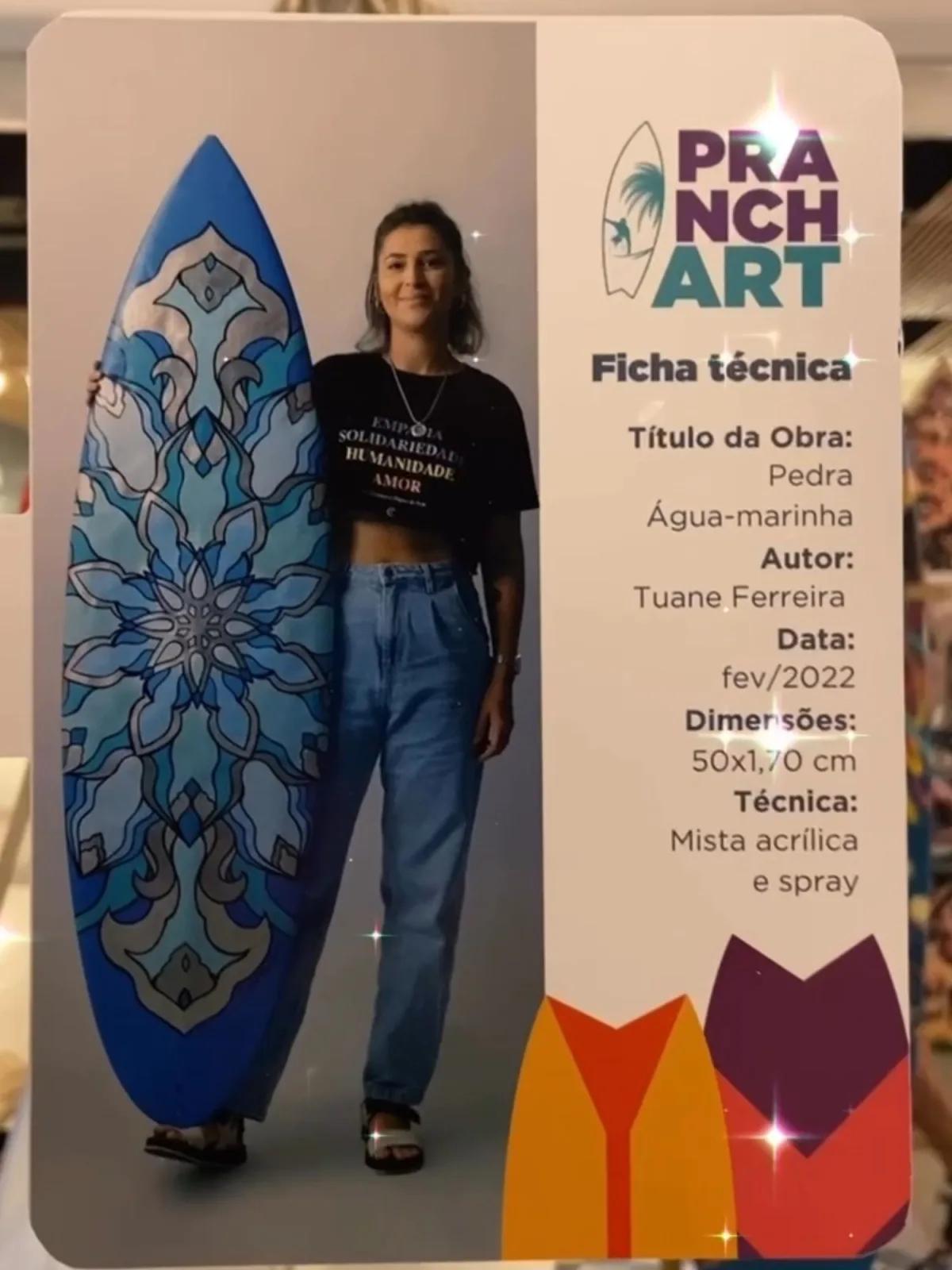 Prancha artística personalizada em evento de arte