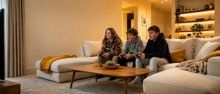 Ragazzi che giocano alla PlayStation