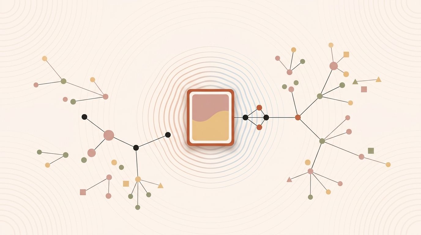Illustration of a post spreading outward through a network in stages