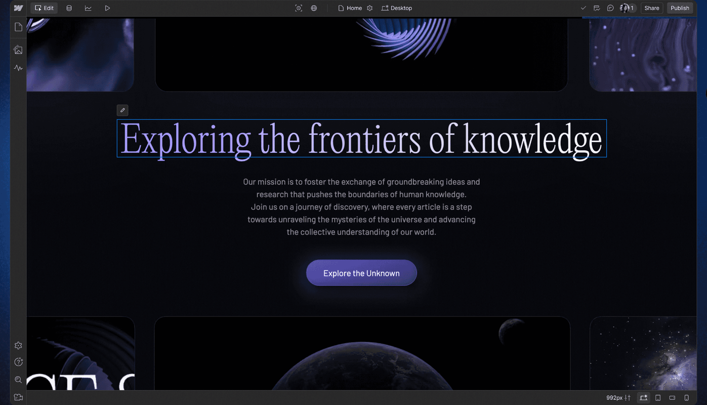 Webflow screenshot 1
