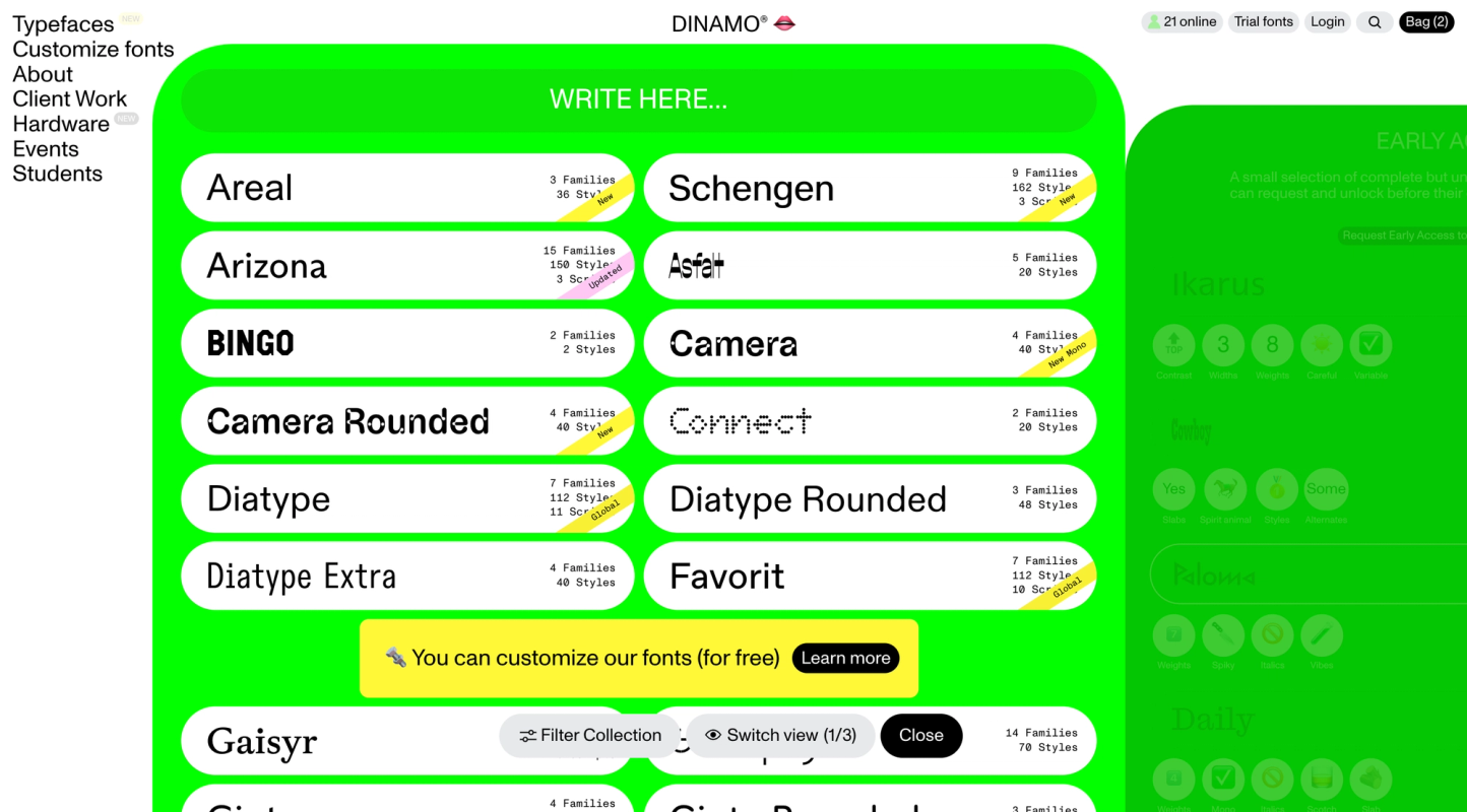 Dinamo Typefaces screenshot 2