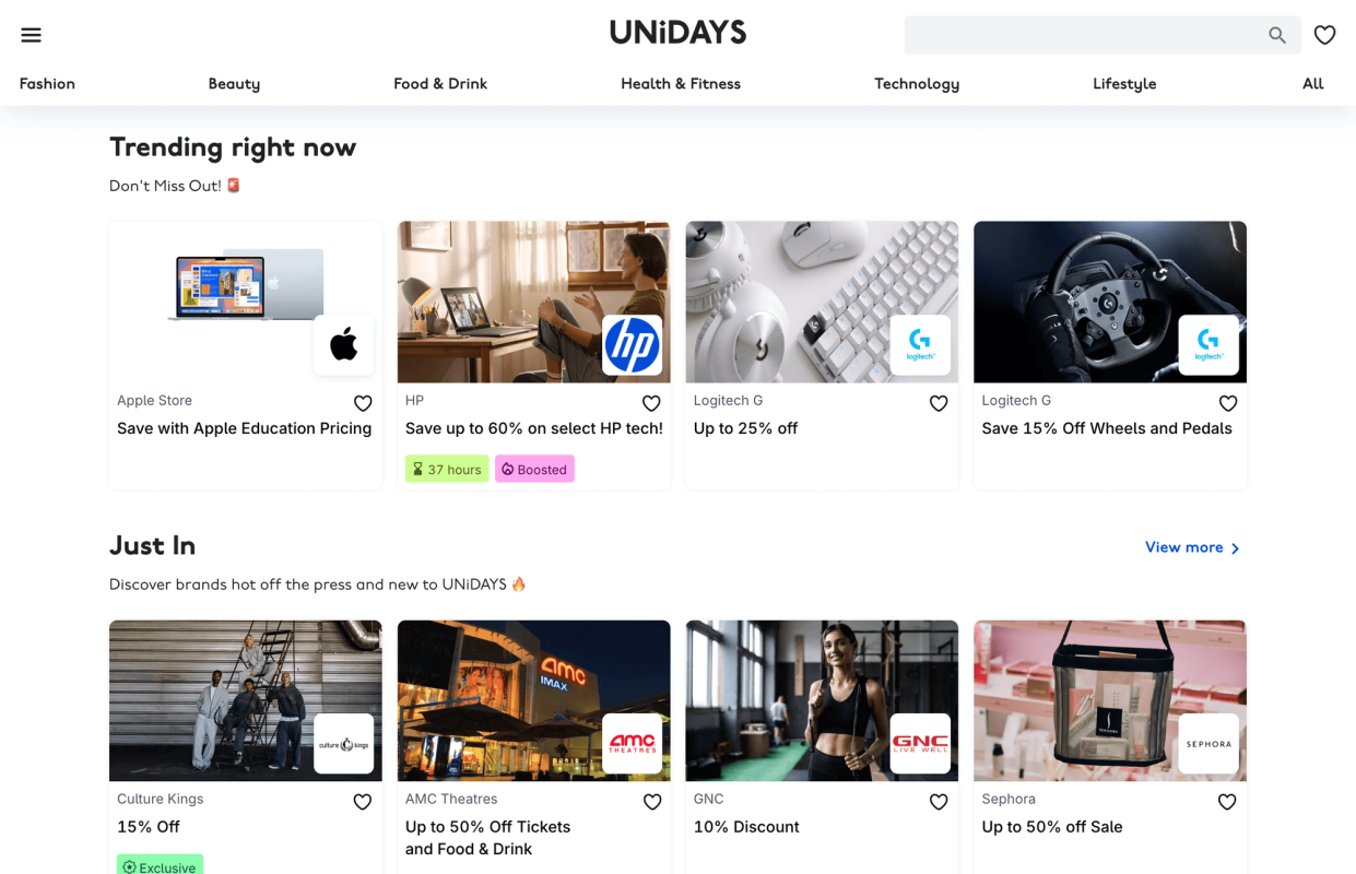 Unidays screenshot 2