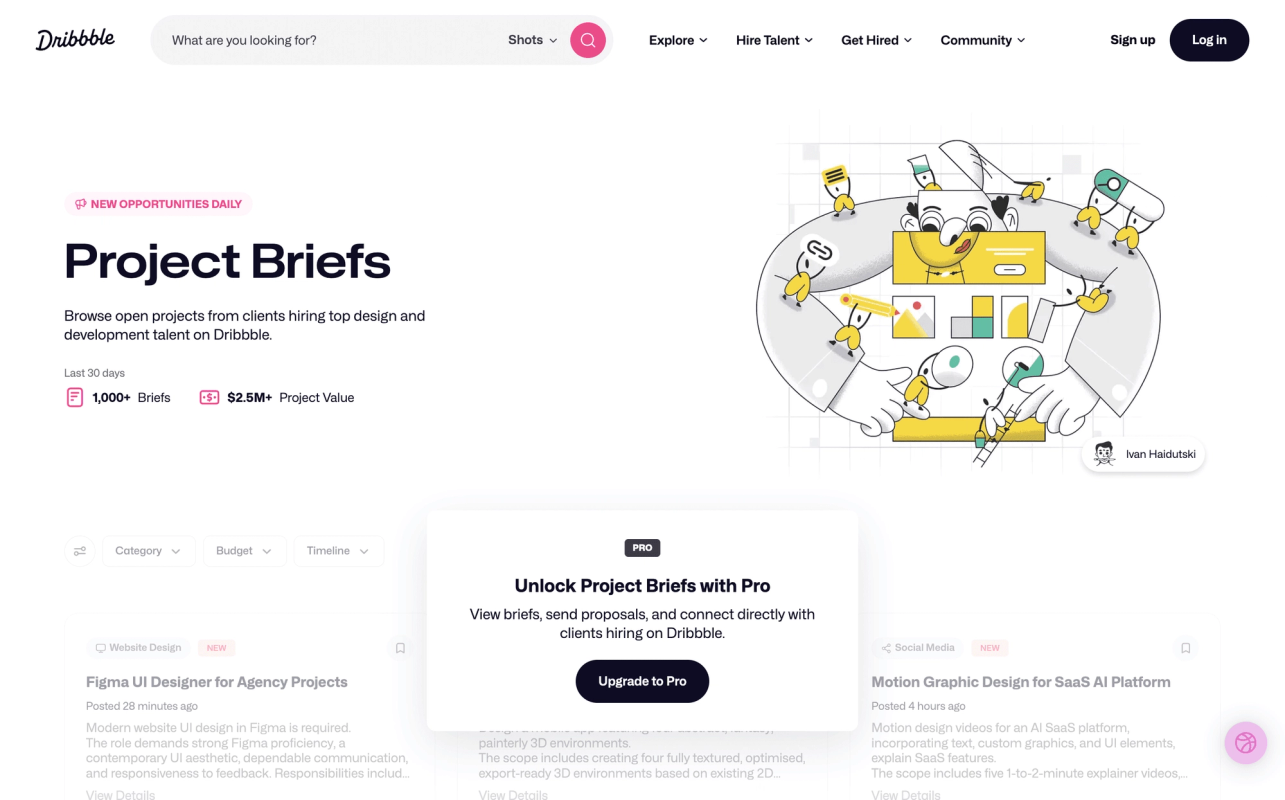 Dribbble screenshot 3