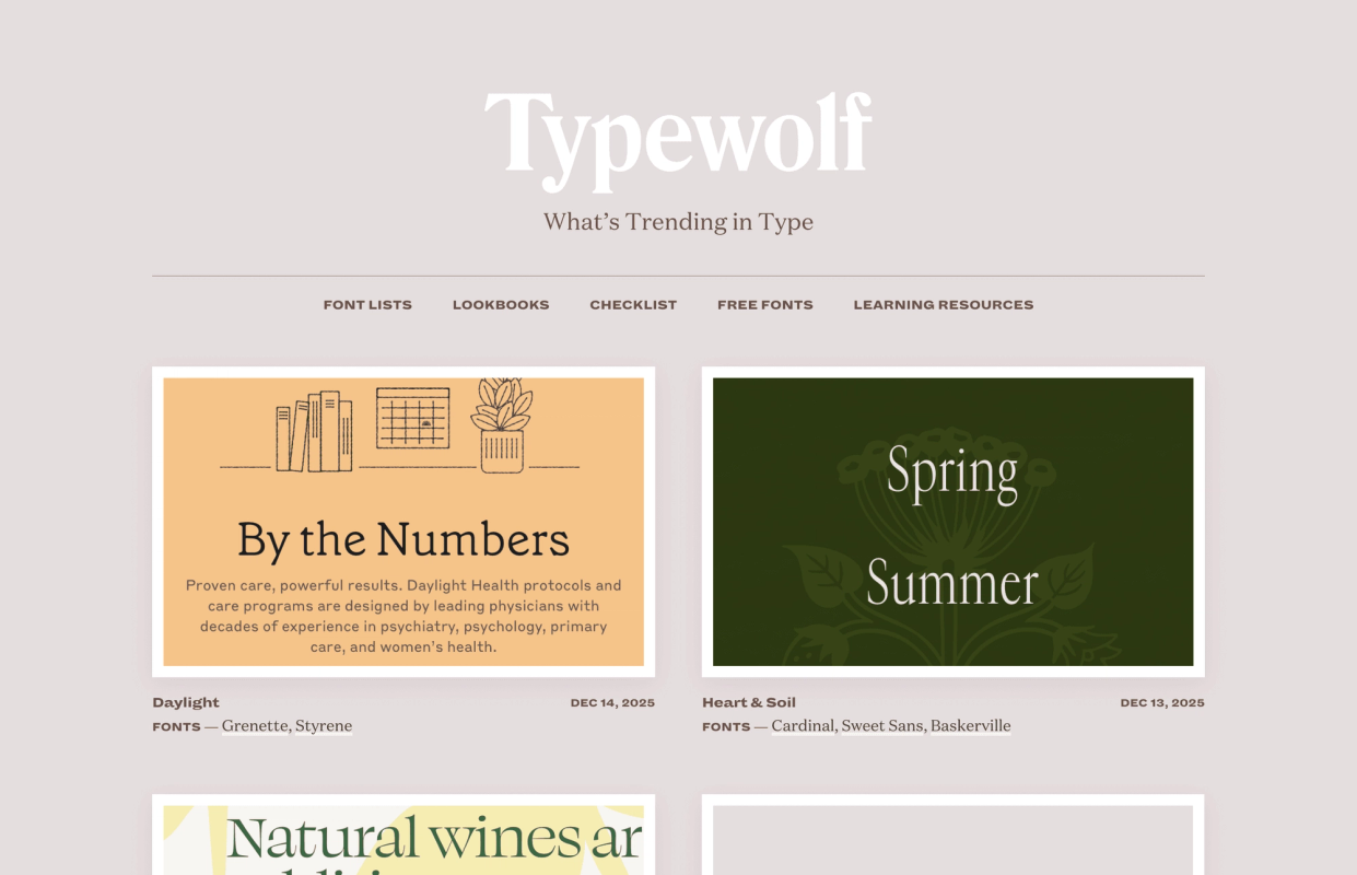 Typewolf screenshot 1