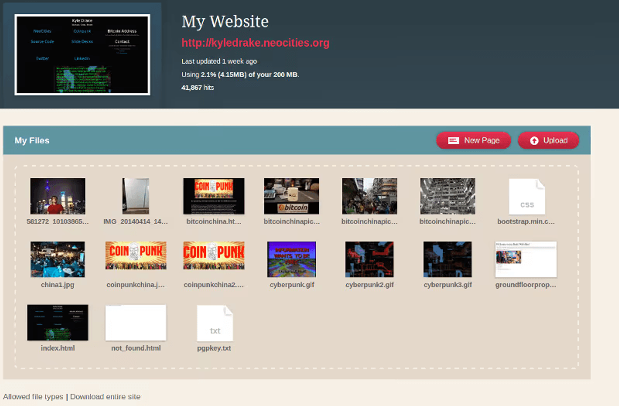 Neocities screenshot 1