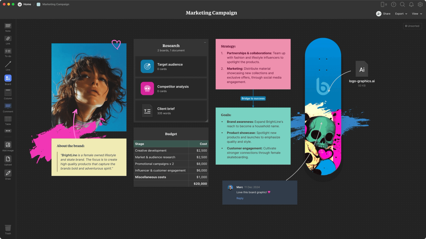 Milanote screenshot 4
