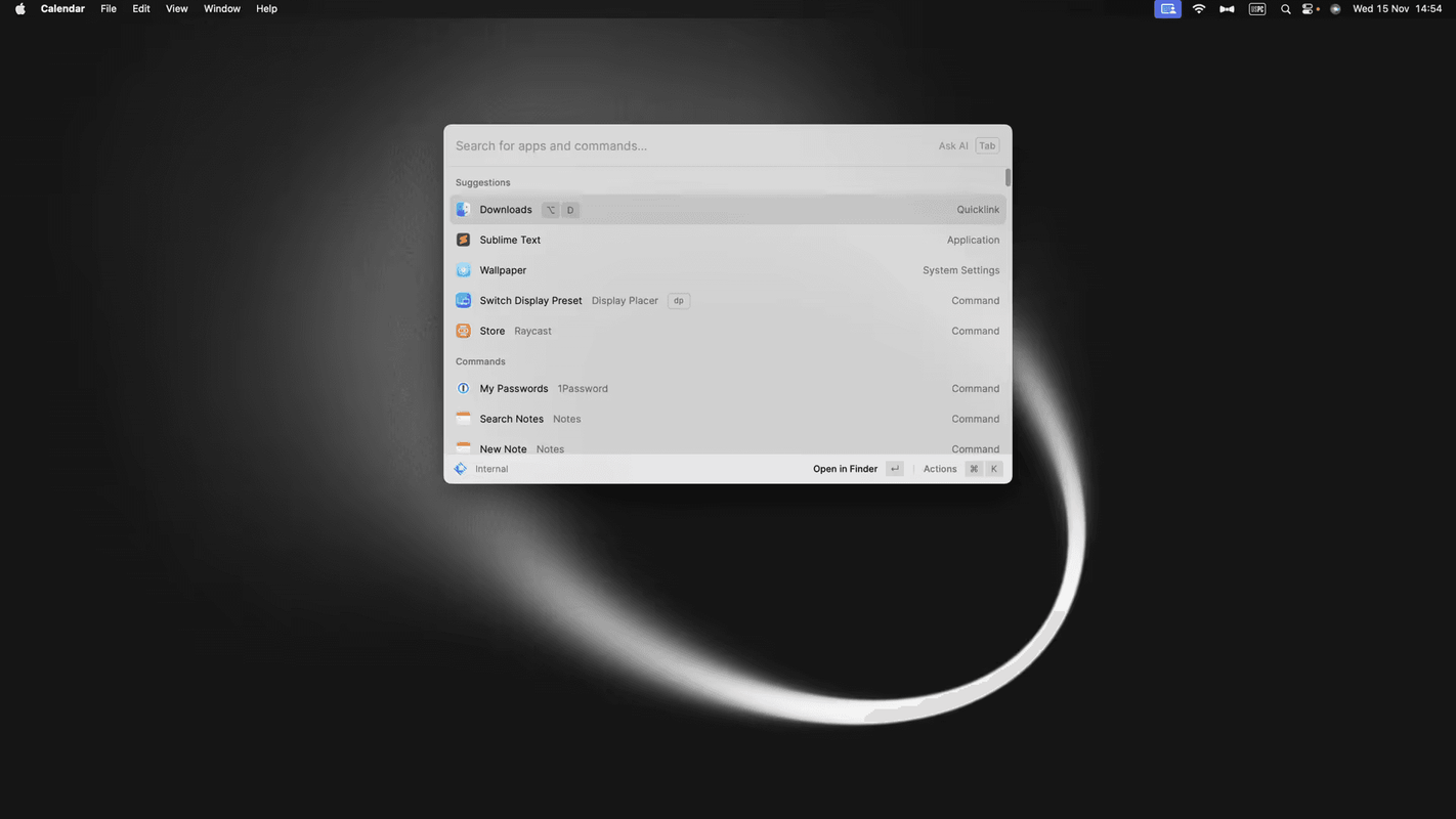 Raycast screenshot 1