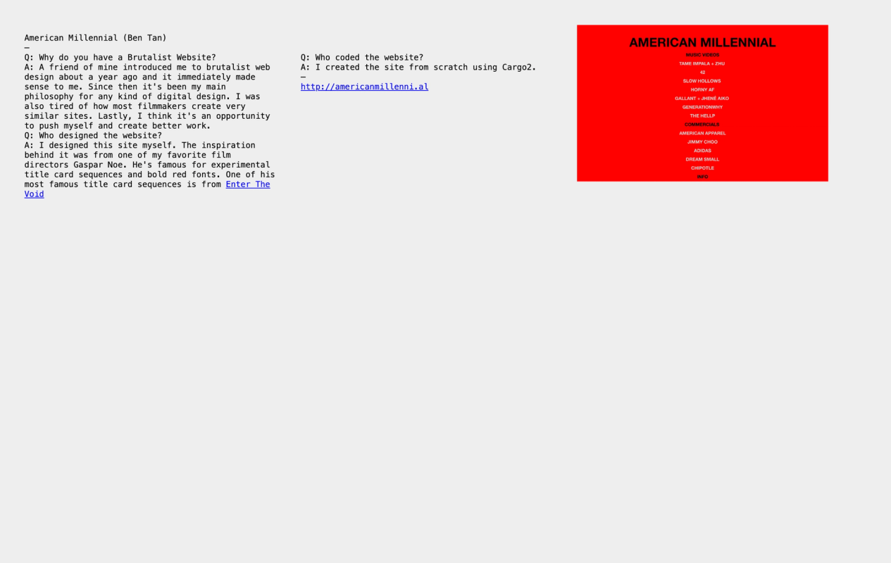 Brutalist Websites screenshot 1