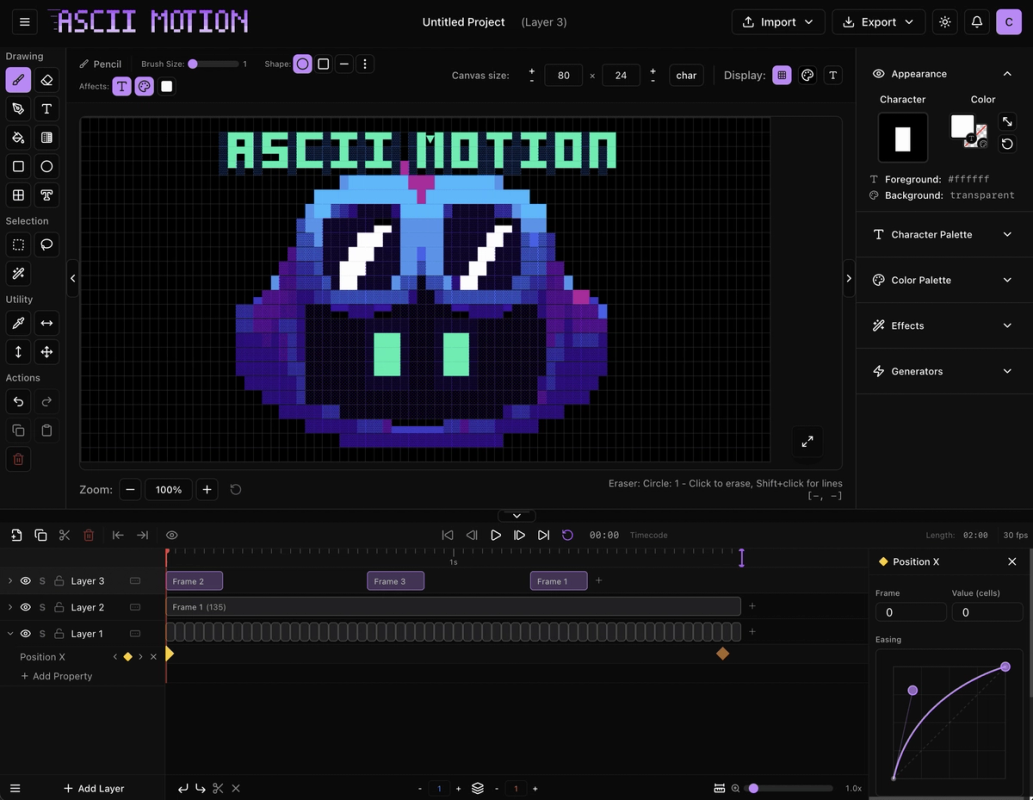 ASCII Motion screenshot 1