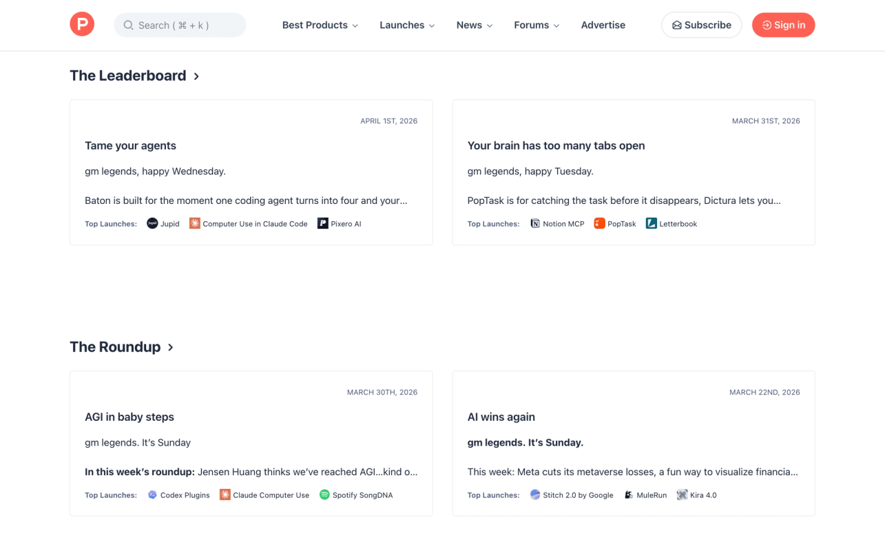 Product Hunt screenshot 3
