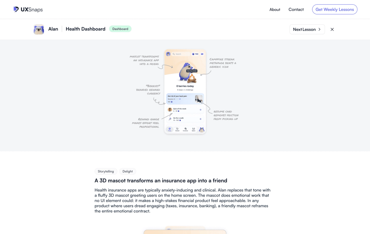 UXSnaps screenshot 2