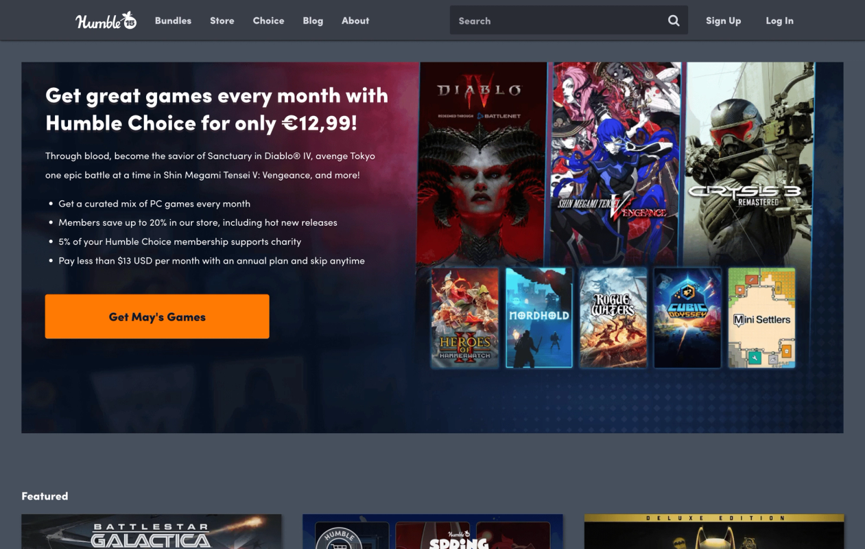 Humble Bundle screenshot 1