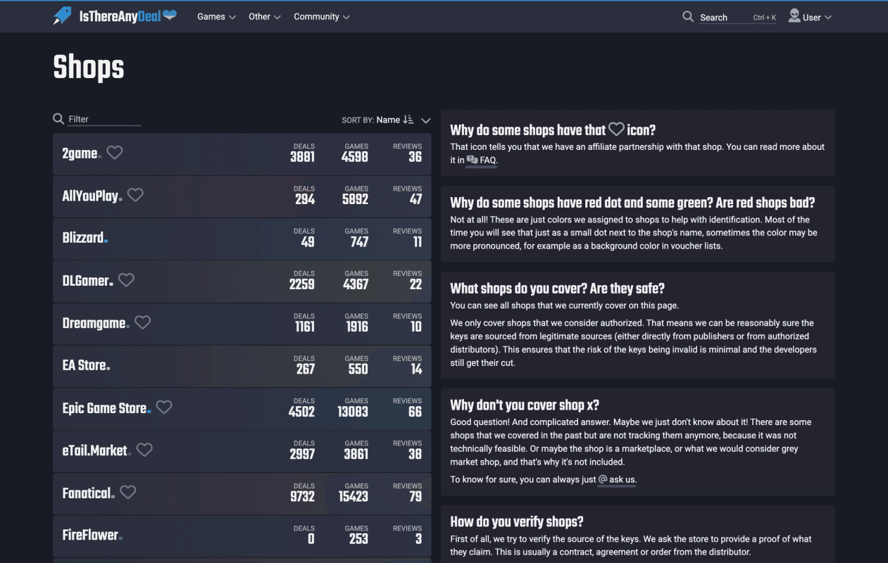 IsThereAnyDeal screenshot 3
