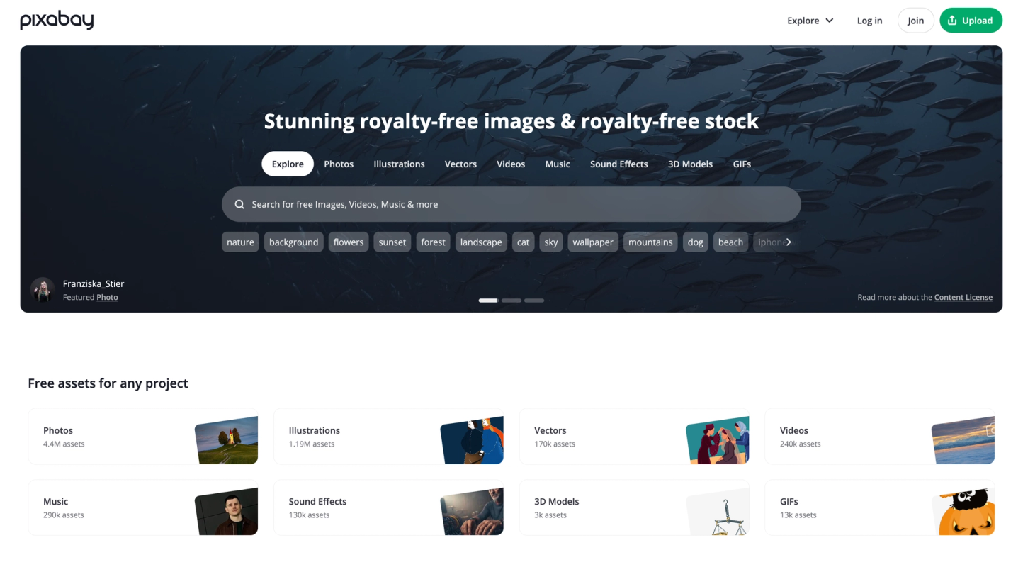 Pixabay screenshot 1