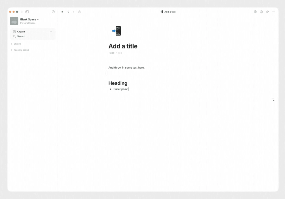 Anytype screenshot 1