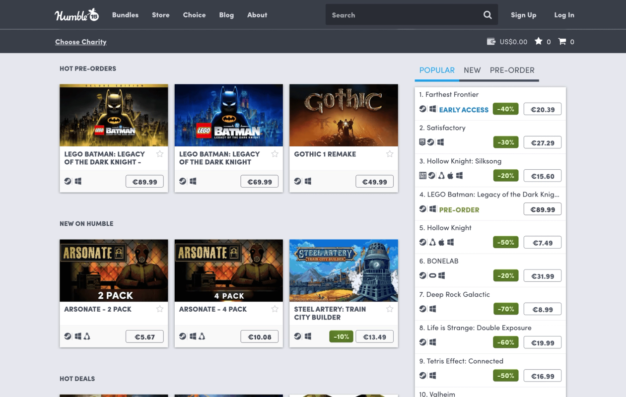Humble Bundle screenshot 4