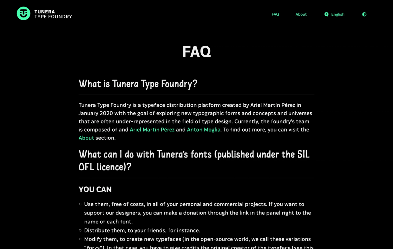 Tunera Type Foundry screenshot 2