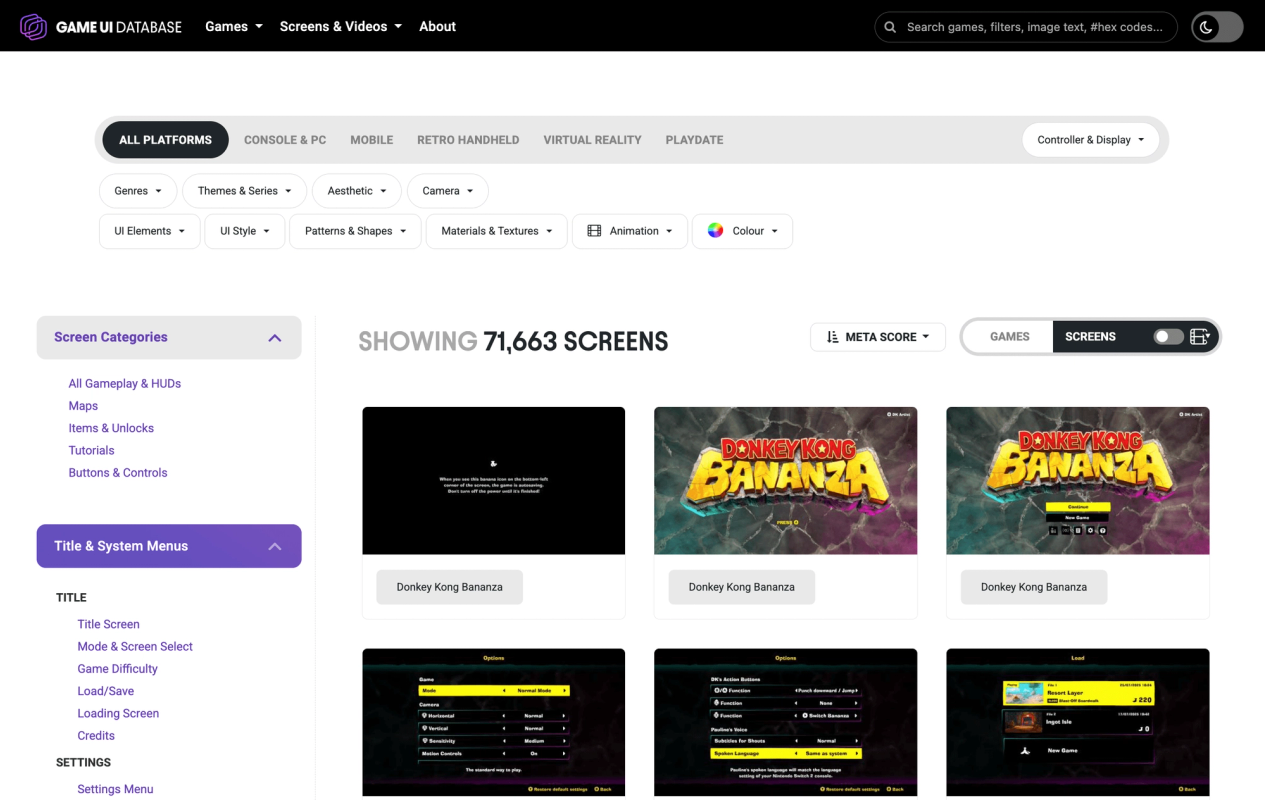 Game UI Database screenshot 3