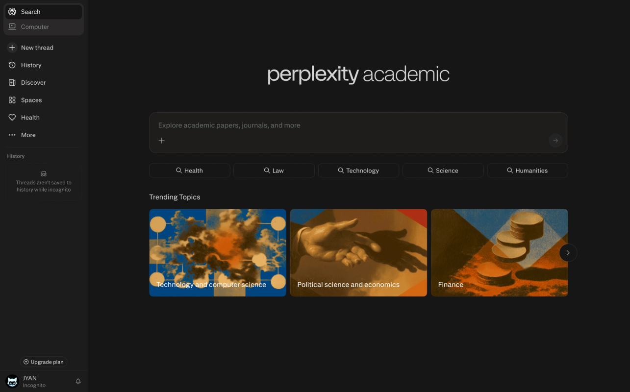 Perplexity screenshot 3