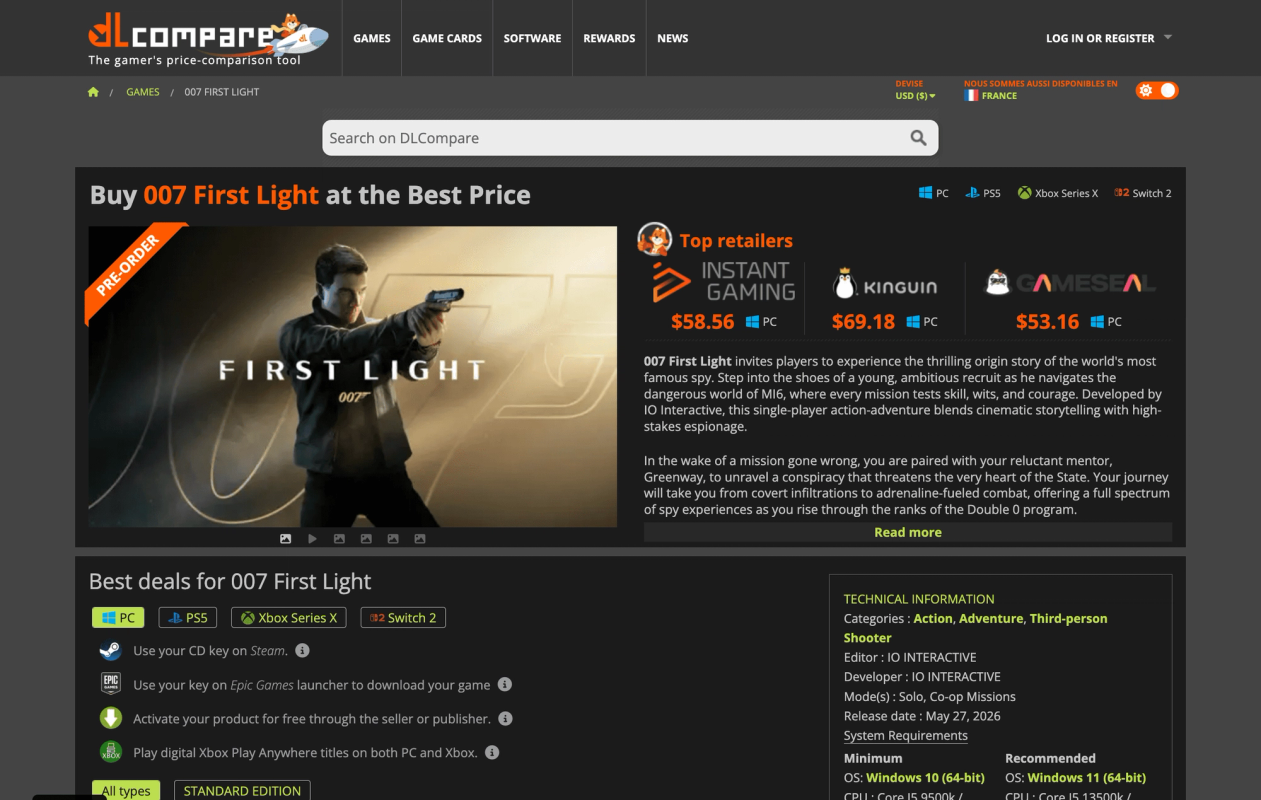 DLCompare screenshot 2