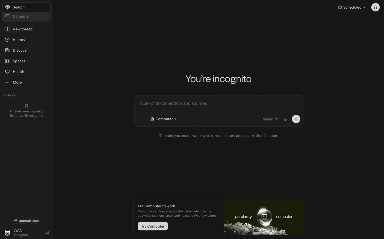 Perplexity screenshot 1