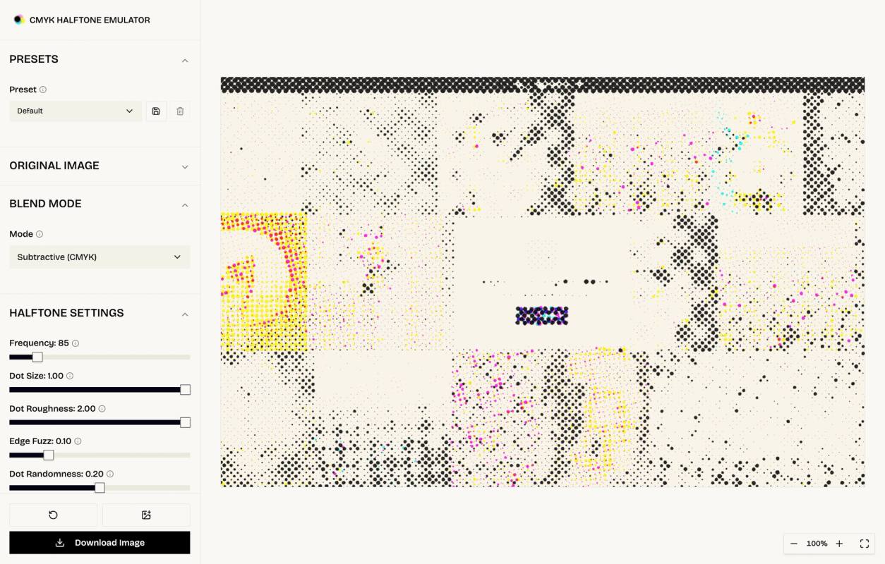 CMYK Halftone Emulator screenshot 2