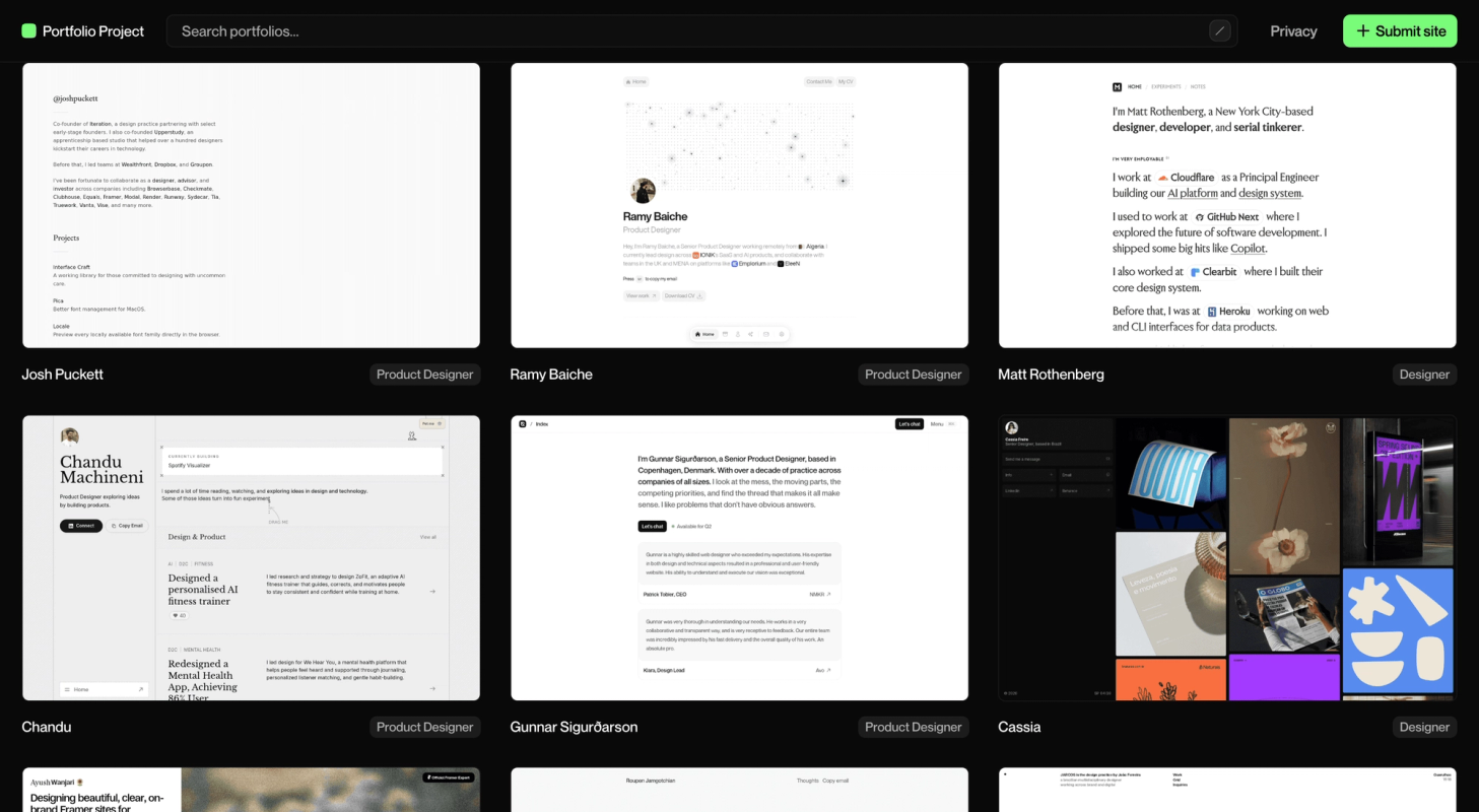 Portfolio Project screenshot 1
