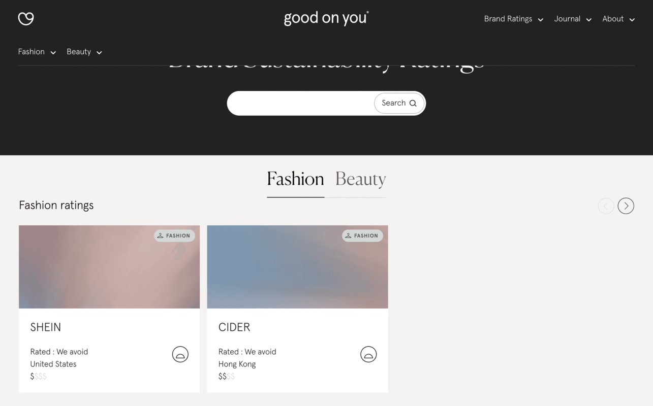 Good on You screenshot 1