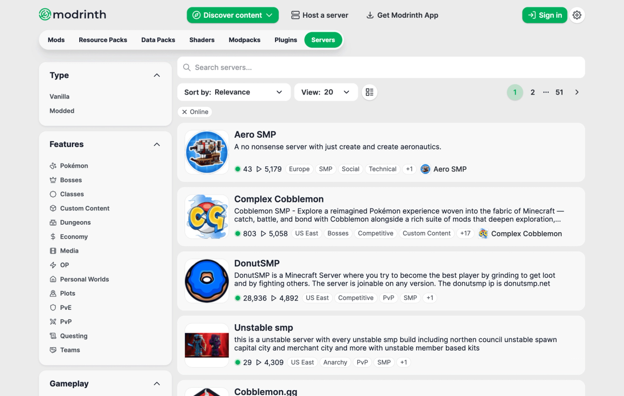 Modrinth screenshot 3