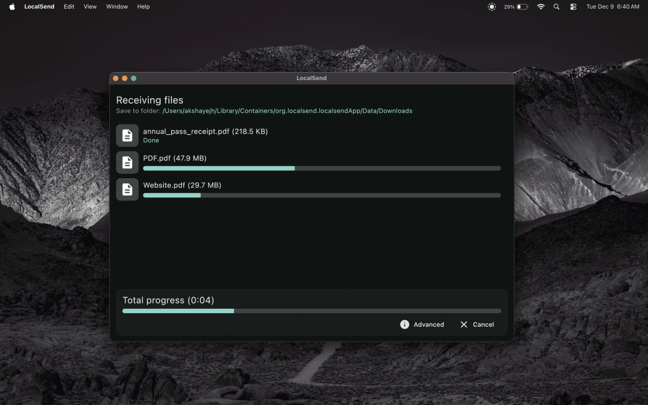 LocalSend screenshot 1