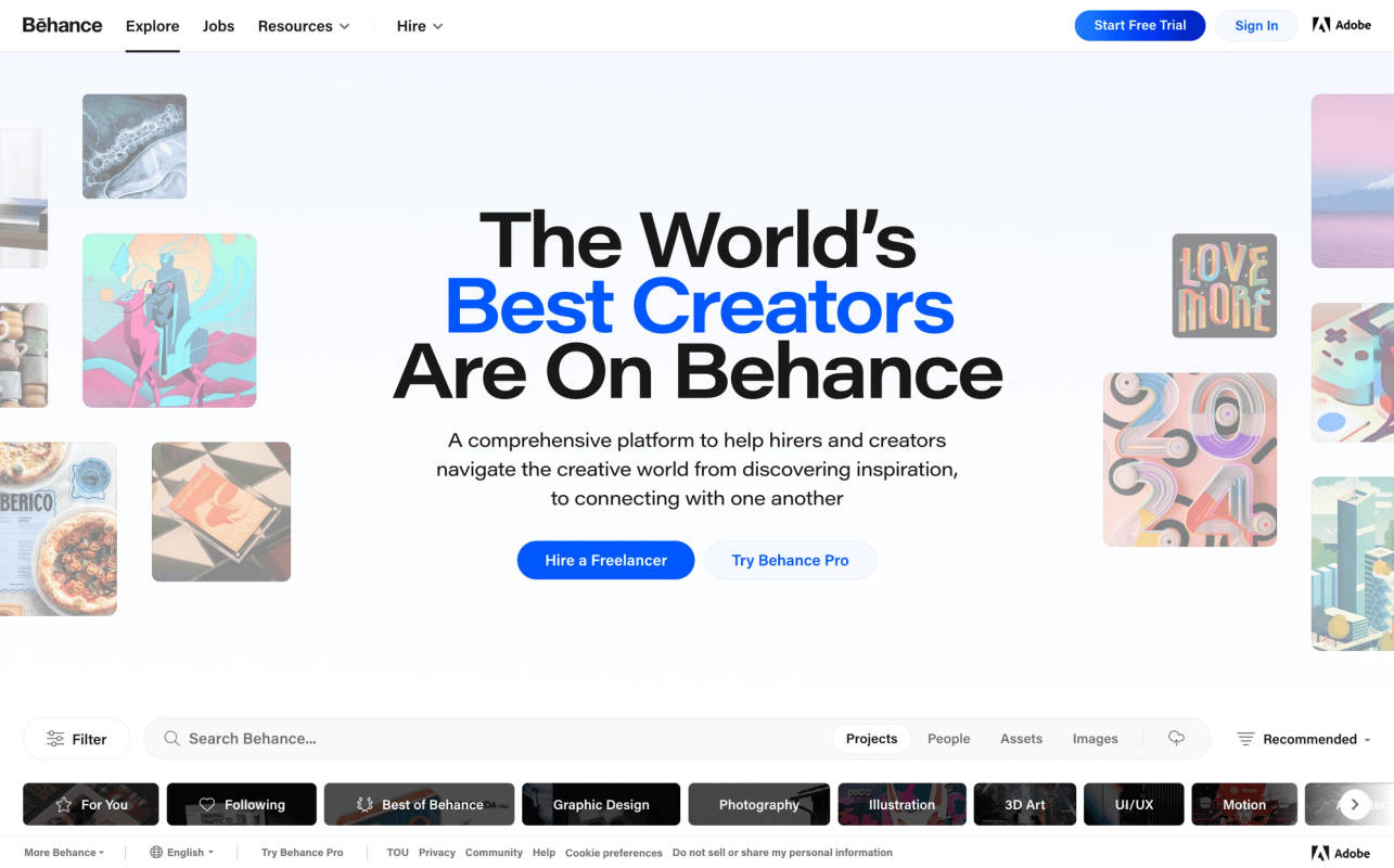 Behance screenshot 1