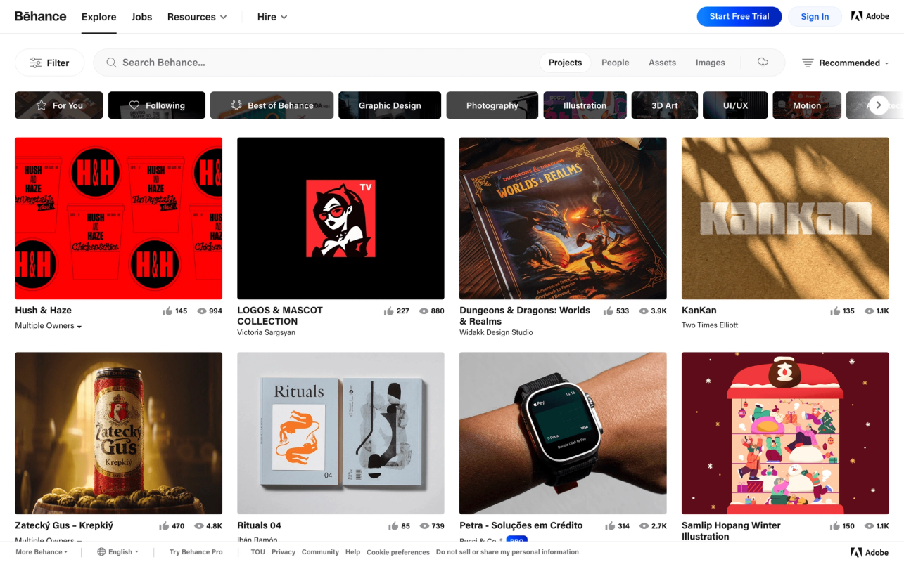 Behance screenshot 2
